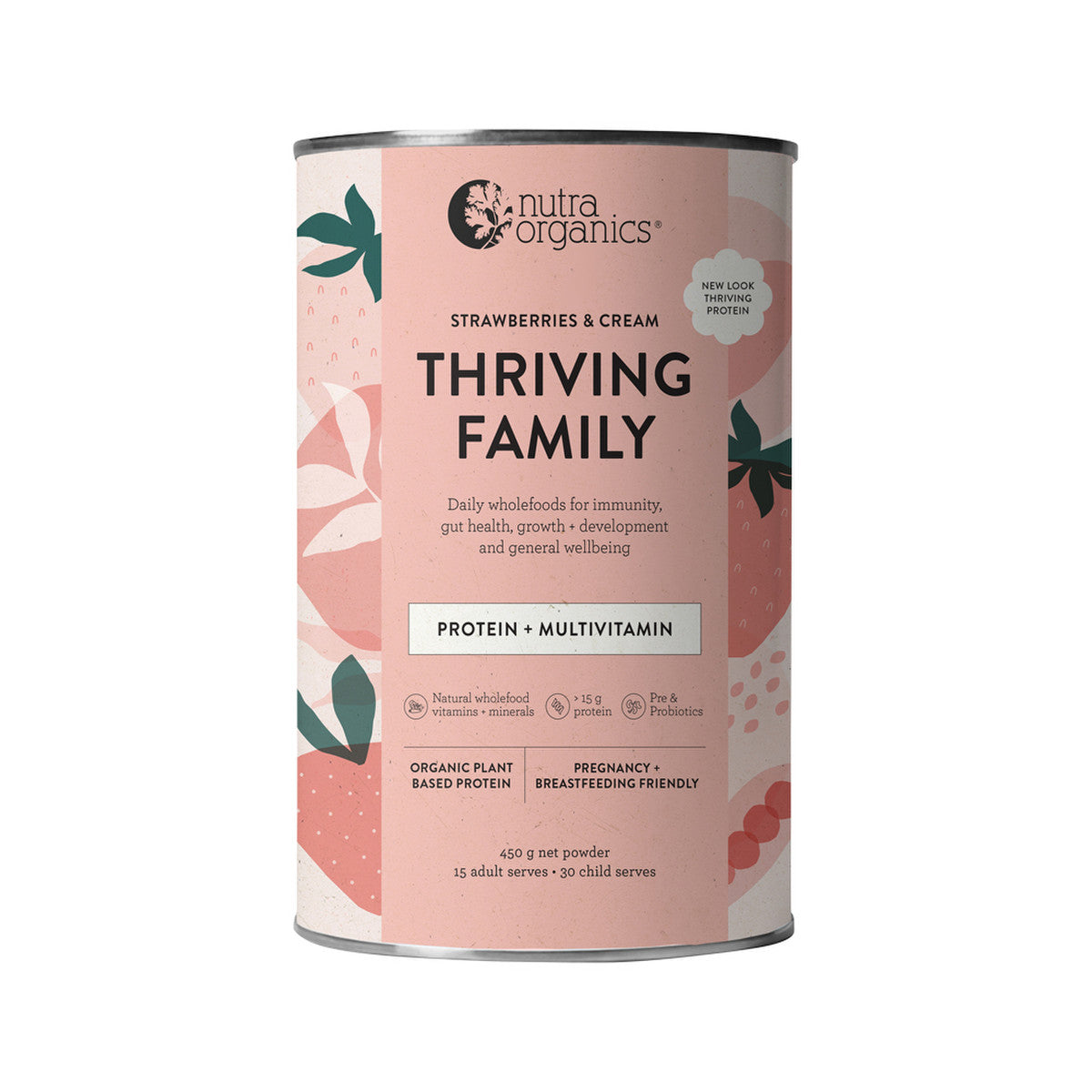 NutraOrganics - Thriving Protein, Strawberries and Cream